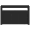  Oldalszekrény Fekete Műanyagfa 116 x 30 x 75 cm Oldalszekrény