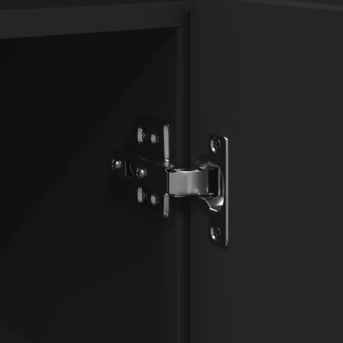  Oldalszekrény Fekete Műanyagfa 116 x 30 x 75 cm Oldalszekrény