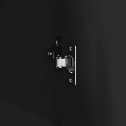  Oldalszekrény Fekete 120x41x75 cm Műanyag