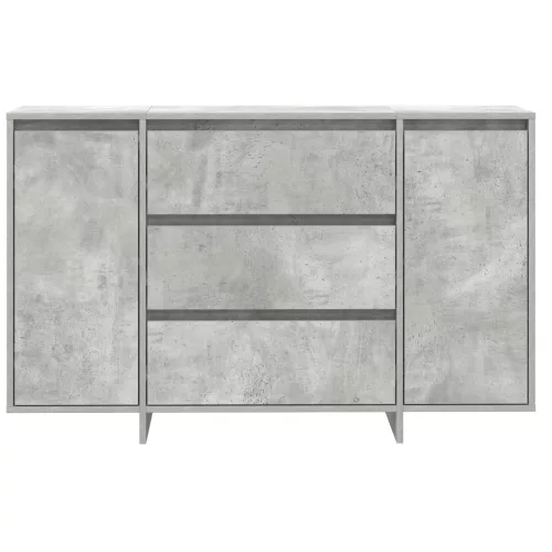  Oldalszekrény Beton Szürke 120x41x75 cm Műanyag Fa