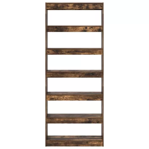  Könyvespolc polcokkal Füstölt tölgy 80 x 30 x 198 cm Faanyag