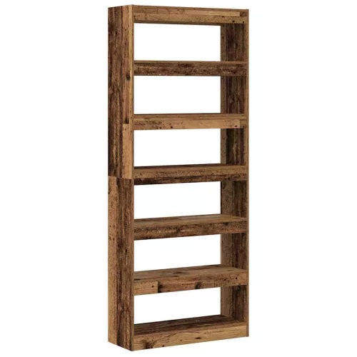  Könyvespolc polcokkal Öreg fa 80 x 30 x 198 cm Faanyag
