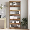  Könyvespolc polcokkal Öreg fa 80 x 30 x 198 cm Faanyag