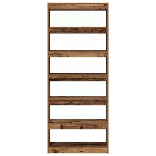  Könyvespolc polcokkal Öreg fa 80 x 30 x 198 cm Faanyag