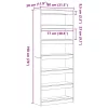  Könyvespolc polcokkal Öreg fa 80 x 30 x 198 cm Faanyag