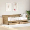  Napágy Fiókokkal Ipari Tölgy Ipari Fa 90 x 200 cm Masszív