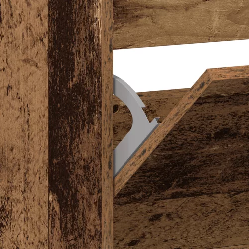  Cipőszekrény Régi fa Szerelt fa 80 x 21 x 163.5 cm Tartós