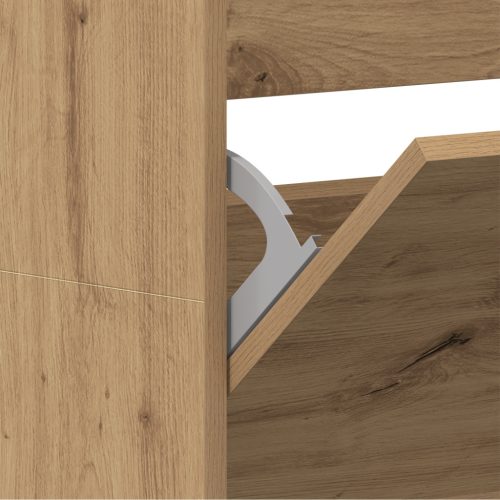  Cipőszekrény Kézműves tölgy Szerelt fa 80 x 21 x 163.5 cm Tartós