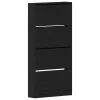  Cipőszekrény Fekete tölgy Műszaki fa 80 x 21 x 163.5 cm Tartós