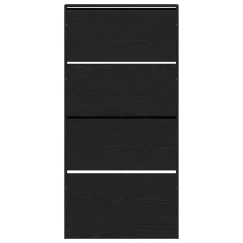  Cipőszekrény Fekete tölgy Műszaki fa 80 x 21 x 163.5 cm Tartós