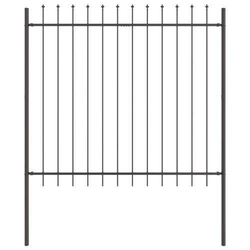  Kerti Kerítés Kúpfejjel Szürke 3,4x1,5 m Acél