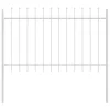  Kerti Kerítés Lándzsás Felsővel, Fehér, 3,4x1,2 m, Acél