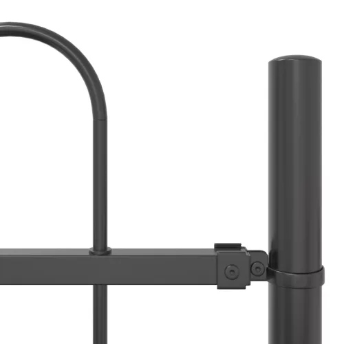  Kerti Kerítés Ív Felső Szürke 5,1x0,6 m Acél