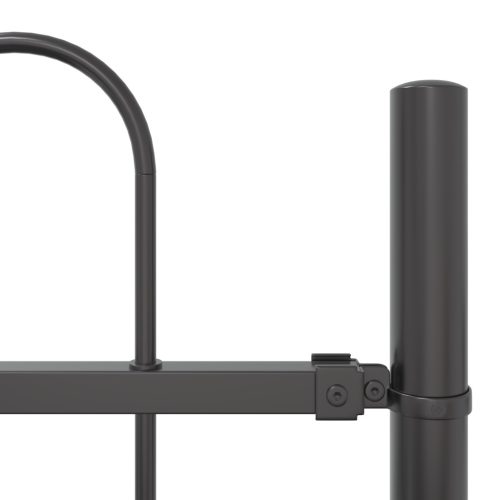  Kerti Kerítés Íves Felső Szürke 6,8x0,6 m Acél