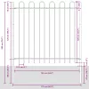  Kerti Kerítés Ív Csúccsal Szürke 6,8x1,5 m Acél