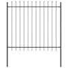  Kerti Kerítés 5 pcs Szürke 8,5 x 1,5 m Porfestett acél