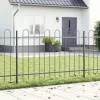  Kerti Kerítés 5 pcs Szürke 8,5 x 1,2 m Porfestett acél