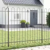  Kerti Kerítés 6 pcs Szürke 10,2 x 1,5 m Porfestett acél