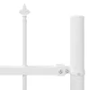  Kertkerítés Lándzsás Felsővel - Fehér - 10,2x1,2 m - Acél