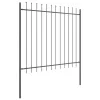 Kerti Kerítés 7 pcs Szürke 11,9 x 1,5 m Porfestett acél