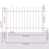  Kerti Kerítés 9 pcs Szürke 15,3 x 1,2 m Porfestett acél
