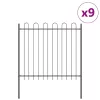  Kerti Kerítés 9 pcs Szürke 15,3 x 1,5 m Porfestett acél