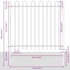  Kerti Kerítés 9 pcs Szürke 15,3 x 1,5 m Porfestett acél