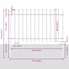  Kerti Kerítés Lándzsa Felső Fehér 15,3x1 m Acél