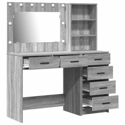  Öltözködőasztal Világosszürke 78.5 x 41 x 135 cm Faanyag