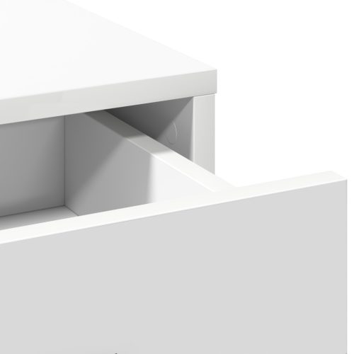  2 darabos Öltözködőasztal szett LED világítással, Fehér MDF