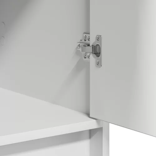  3 részes öltöztető asztal szett LED-del, fehér mérnöki fával