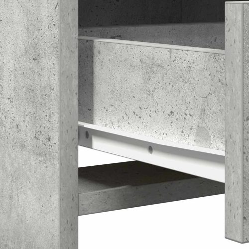  Sminkasztal Készlet 3 pcs Beton Szürke 78.5 x 41 x 135 cm