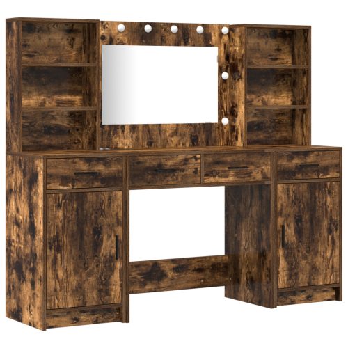  3 darabos sminktükör szett füstölt tölgyből készült