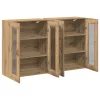  Fali Szekrény 2 db Kézműves Tölgyből 69,5 x 34 x 90 cm Mérnöki Fa