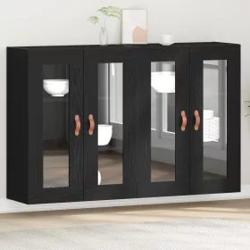    Fali Szekrény 2 db Fekete Tölgy 69,5 x 34 x 90 cm Mérnöki Fa