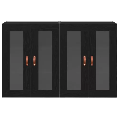  Fali Szekrény 2 db Fekete Tölgy 69,5 x 34 x 90 cm Mérnöki Fa