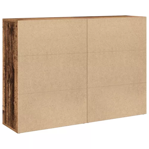  Széf polcokkal tárolóval ajtóval Régi fa 60 x 31 x 84 cm Faanyag