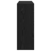  2 db fekete tölgy oldalszekrény 60x31x84 cm, mérnöki fa