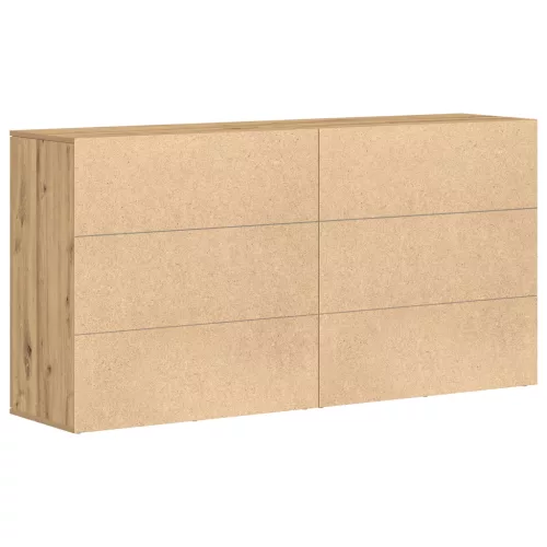  2 db-os oldalpultok, artisztikus tölgy, 79x38x80 cm, mérnöki fa