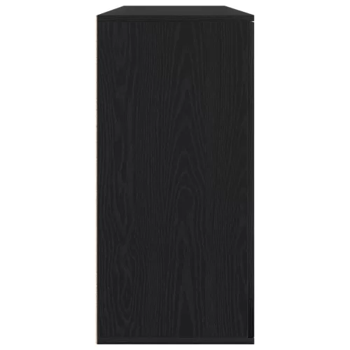  2 db fekete tölgy oldalszekrény 79x38x80 cm rétegelt fa