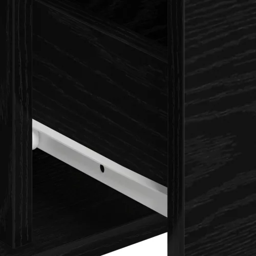  Oldalszekrények 2 db Fekete Tölgy 60x31x84 cm Műgyanta