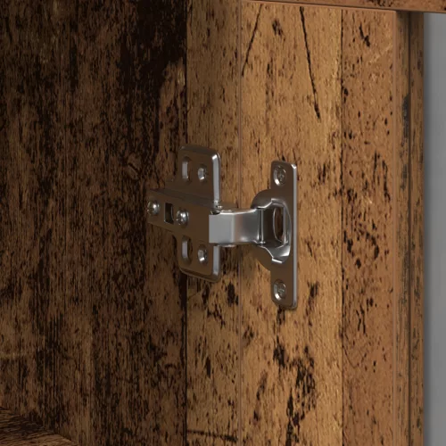  Fali Szekrények 2 db Régi Fa 69,5 x 34 x 90 cm Műanyag