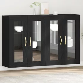    Falra Szerelhető Szekrények 2 db Fekete Tölgy 69,5 x 34 x 90 cm Mérnöki Fa