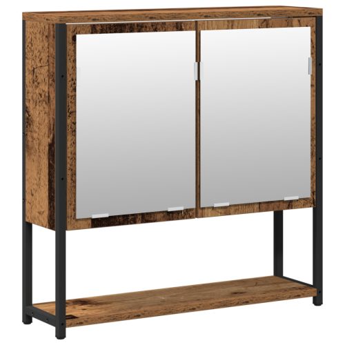  2 darabos fürdőszoba bútor szett régi fa, mérnöki fa