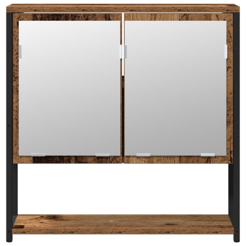  2 darabos fürdőszoba bútor szett régi fa, mérnöki fa