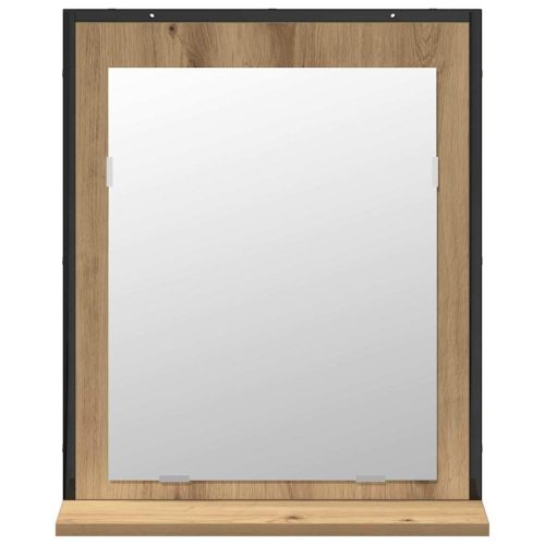  Fürdőszoba bútor szett Falra szerelhető 2 pcs Barna Faanyag