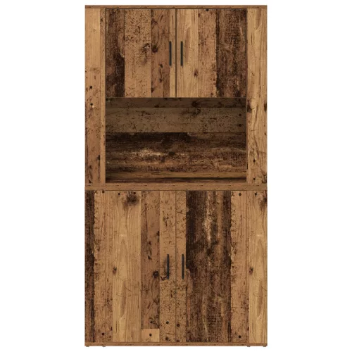  Magas szekrény Régi fa 80x33x150 cm Műszaki fa