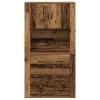 Magas szekrény Régi fa 80x33x150 cm Mérnökelt fa