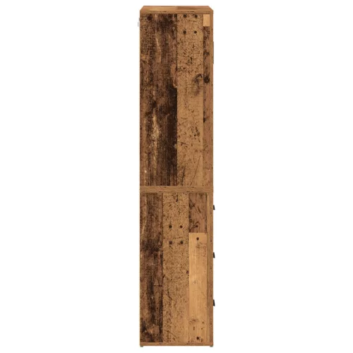  Magas szekrény Régi fa 80x33x150 cm Mérnökelt fa