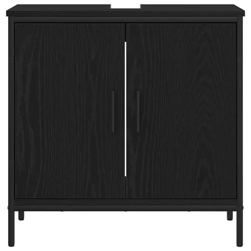  3 részes fürdőszoba bútor szett fekete tölgy mérnökelt fa